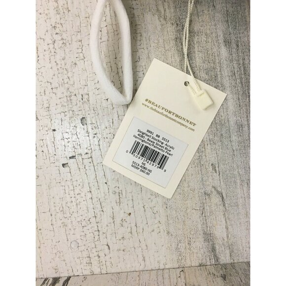 Beaufort Bonnet Company Beale Street Blue Herringbone Sleighbell Stocking NWT - Picture 5 of 8